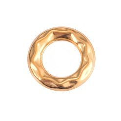 Ring Шкентели нержавеющей стали, реальный 18 k позолоченный, кольцо, 17 мм