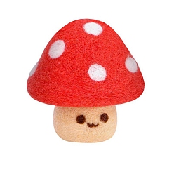 Красный Украшения из шерстяного войлока ручной работы, резинка для волос для детей своими руками, гриб/мясистость, красные, 35~45 мм