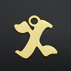 Letter X 201 Edelstahl Reize, Laserschnitt, Buchstabe, golden, letter.x, x: 8x7.5x1 mm, Bohrung: 1.2 mm