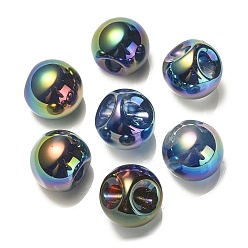 Полуночно-синий УФ-покрытие радужными переливающимися акриловыми бусинами, круглые бусины судзумару, темно-синий, 16.5 мм, отверстие : 3 мм