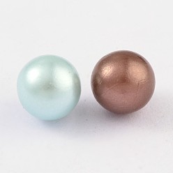 Mixed Color ABS Plastic Imitation Pearl Round Beads, Dyed, No Hole, Mixed Color, 8mm, about 1500pcs/bag