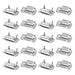 Нержавеющая Сталь Цвет 304 пряжка из нержавеющей стали, зубная пряжка, прямоугольные, цвет нержавеющей стали, 42x25x12 мм, отверстие : 25x4 мм