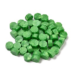 Морско-зеленый Частицы сургуча, для ретро печать печать, восьмиугольник, цвета морской волны, 8.5x4.5 мм, около 1500 шт / 500 г