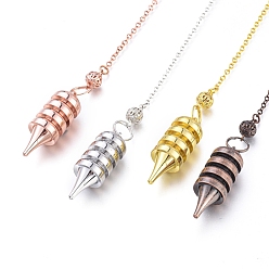 (52) Непрозрачная лаванда Биолокационные маятники из латуни, спиральный маятник, с карабин-лобстерами , пуля, разноцветные, 235x2.5 мм