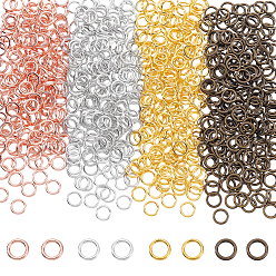 (52) Непрозрачная лаванда 4 цветные литые закрытые соединительные кольца, круглые кольца, разноцветные, 6x1 мм, 18 датчик, внутренний диаметр: 3.8 мм, 200 шт / цвет