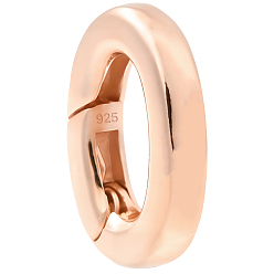 Золотой 1pc 925 Кольца с пружинным затвором из стерлингового серебра, овальные, 1 листовая двухсторонняя замшевая ткань для полировки серебра, золотые, 10.5x7.5x2 мм, отверстие : 6x3.8 мм