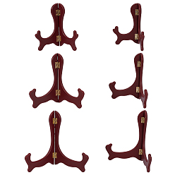 Коричневый 3шт. 3 варианты пластиковых подставок для демонстрации чайных брикетов, с железной фурнитурой, коричневые, 12.5~15.9x8~12x1.55 см, 1 шт / стиль