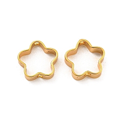 Звезда Латунные рамы, реальный 18 k позолоченный, звезда, 10x10x3 мм, отверстие : 1.2 мм, 8x9 мм внутренним диаметром