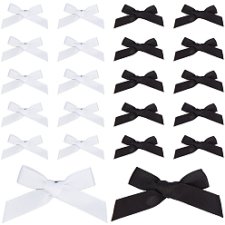 (52) Непрозрачная лаванда 60шт. 2 цвета атласные броши, бантик с железными булавками для лацканов, разноцветные, 27~30x45~52 мм