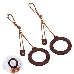 Кокосово-Коричневый 2шт. увеличительное стекло для ношения на шее, с защитным чехлом из искусственной кожи., кокосового коричневый, 580 мм