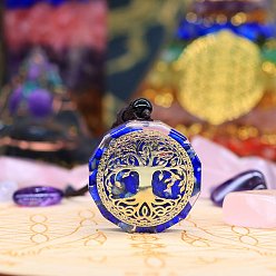 Аметист Подвески из натурального аметиста из смолы, плоско-круглые, 36x11 мм