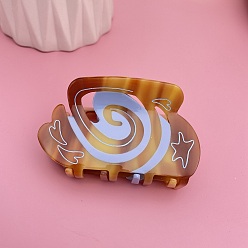 Верблюжий Заколки для волос из ацетата целлюлозы с вихревым узором, верблюжие, 90 мм