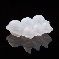 Белый Силиконовые формы для браслета из бусин с черепом, без отверстия, Серьги, кулон ожерелье ювелирные изделия силиконовая смола литейная форма, для изготовления ювелирных изделий поделки своими руками, белые, 43.5x58.5x17 мм, Внутренний диаметр: 9x6 мм и 9x13 мм