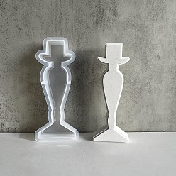 Белый Силиконовые формы, украшения для подсвечников, поделки из эпоксидной смолы, белые, 150x63x23 мм, внутренний диаметр: 135x51 мм