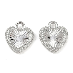 Платина Латунь прелести, сердце прелести, без кадмия, без никеля и без свинца, платина, 11.5x10x3 мм, отверстие : 1.5 мм