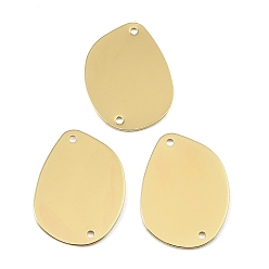 Plaqué 18K Or Véritable Charmes de connecteur en laiton, liens de galets, crémaillère plaquage, plaqué longue durée, sans cadmium et sans plomb, réel 18 k plaqué or, 29x23x1mm, Trou: 1.6mm