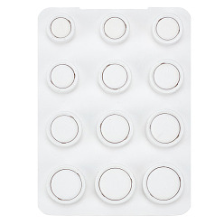 Белый 12шт. наборы измерительных инструментов для ювелирных изделий из АБС-пластика, с кольцевой оправкой и моделью кольцевых размеров, белые, 15x11x0.9 см