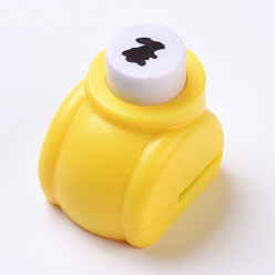 Случайный Цвет Пластиковые наборы для пунша для скрапбукинга и бумажных промыслов, бумажные формочек, кролика / кролик, случайный один цвет или случайный смешанный цвет, 33x26x32 мм