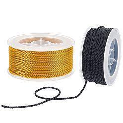 (52) Непрозрачная лаванда 2рулоны 2цвета 3-слойный нейлоновый шнур Милан, для изготовления плетеного браслета, ожерелья, разноцветные, 2 мм, 1 рулон / цвет