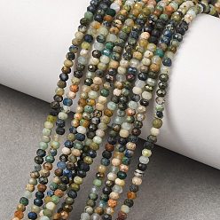 Chrysocolla and Lapis Lazuli Natural Chrysocolla and Lapis Lazuli Beads Strands, Rondelle, Faceted, 3x2mm, Hole: 0.6mm, about 182pcs/strand, 15.55''(39.5cm)