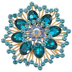 Монтана Броши со стразами из цветочного сплава для рюкзака, одежды, Монтана, 62 мм