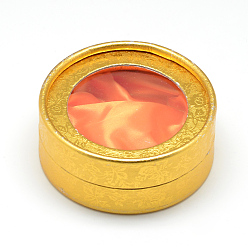 Gold Cardboard Bracelet Boxes, for Bracelet & Bangle, Flat Round, Gold, 8.5x3.5cm