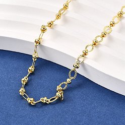 Настоящее золото 18K Ожерелья из латунных цепочек с овальными и рондельными звеньями, без свинца и без кадмия, долговечный, стойки покрытие, реальный 18 k позолоченный, 17.80 дюйм (45.2 см)