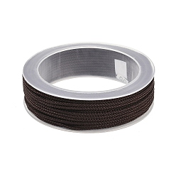 Седло Коричневый Плетеные нити нейлона, окрашенные, завязывая шнур, для китайского вязания, ремесла и изготовление ювелирных изделий, седло коричневый, 1.5 мм, около 13.12 ярдов (12 м) / рулон