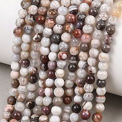 Натуральный Агат Натуральный мексиканский агат, круглые, 3~4 мм, отверстие : 0.6 мм, около 113 шт / нитка, 15.35'' (39 см)