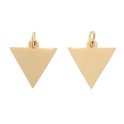 Золотой 201 подвески из нержавеющей стали, зеркальная полировка, перевернутый треугольник, золотые, 16x15x1 мм, отверстие : 3.5 мм