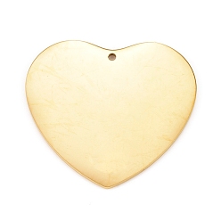 Golden 304 Stainless Steel Pendants, Mirror Polished Finish, Stamping Blank Tag, Laser Cut, Heart, Golden, 28.3x29.7x0.8mm, Hole: 1.2mm