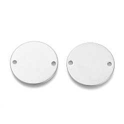 Нержавеющая Сталь Цвет Устойчивы к потускнению 201 соединители из нержавеющей стали, плоско-круглые, цвет нержавеющей стали, 20x1 мм, отверстие : 1.5 мм