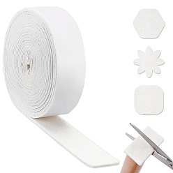 Белый 6м самоклеящаяся фетровая ткань, швейная фурнитура для поделок, белые, 50x5 мм
