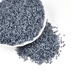 Темно-Серый Бисер из стекла , Цейлон, круглые, темно-серый, 12/0, 2 мм, отверстие : 1 мм, Около 30000 шт / фунт