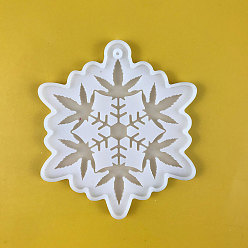 Снежинка Силиконовые формы, рождественские подвески формы, формы для литья гипсовой смолы, снежинка, 118x104x7 мм