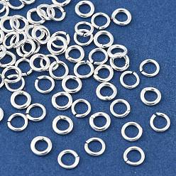 Серебро Латунные кольца прыжок открыт, без свинца, без кадмии и без никеля, кольцо, серебряные, 4x1 мм, внутренний диаметр: 2 мм, 18 датчик