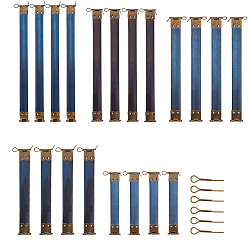 (52) Непрозрачная лаванда Железа внутренней Flex кадров, Flex пружинный зажим для кошелька, разноцветные, 104~203x29x3.2 мм, штифты : 32.3x7x1 мм, отверстие: 7x5 мм, 20 комплектов / мешок