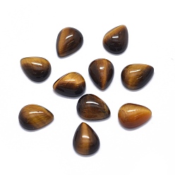 Tiger Eye Natural Tiger Eye Cabochons, teardrop, 8x6x3mm