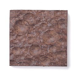 Coconut Brown Unfinished Sandalwood Imitation Planet Surface Stuff, for DIY Epoxy Resin, UV Resin Jewelry Decoration Making, Moon, Coconut Brown, 49~50.5x50.5x10~14.5mm
