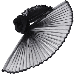 Черный Полиэфирная плиссированная ткань, аксессуары, чёрные, 1600x0.2 мм