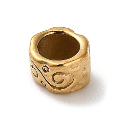 Золотой 304 из нержавеющей стали бусы, колонка, золотые, 5.5x5.5x3.5 мм, отверстие : 3.5 мм