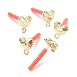 Шампанско-Желтый Серьги-гвоздики из сплава, окрашенные распылением, с булавками и петлями из стерлингового серебра 925, сердце, серебряные, шампанское желтый, 11.5x10 мм, отверстие : 1.8 мм, штифты : 0.5 мм