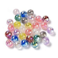Mixed Color Acrylic Beads, Round, Mixed Color, 10x9.5mm, Hole: 1.8mm