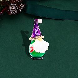 Gnome Брошь с эмалью на рождественскую тематику, значок из сплава для рюкзака, гном, 20x43 мм