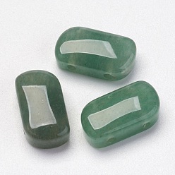 Зеленый агат Естественные зеленые агатовые многожильные звенья, окрашенные, прямоугольные, 16x9x6 мм, отверстие : 2 мм