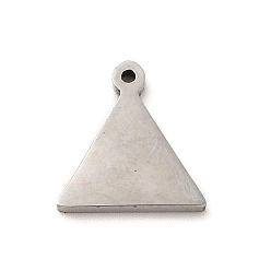 Mixed Color 304 Stainless Steel Enamel Charms, Triangle Charm, Stainless Steel Color, Mixed Color, 11.4x11x1.4mm, Hole: 1mm