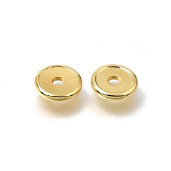 Golden Brass Beads, Disc, Rack Plating, Long-Lasting Plated, Golden, 6.8x1.2mm, Hole: 1.8mm