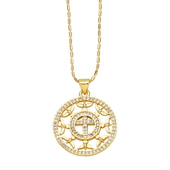 Cross Collier avec pendentif, croix, 16.93 pouce (43 cm), pendentif: 31x24 mm