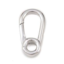 Платина Латунные пружинные кольца, без кадмия и без свинца, стойки покрытие, долговечный, платина, 25x13x4 мм, отверстие : 5 мм
