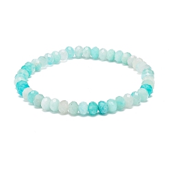 Амазонит Браслеты из бисера rondelle из натурального амазонита для женщин, внутренний диаметр: 2-1/8 дюйм (5.5 см)